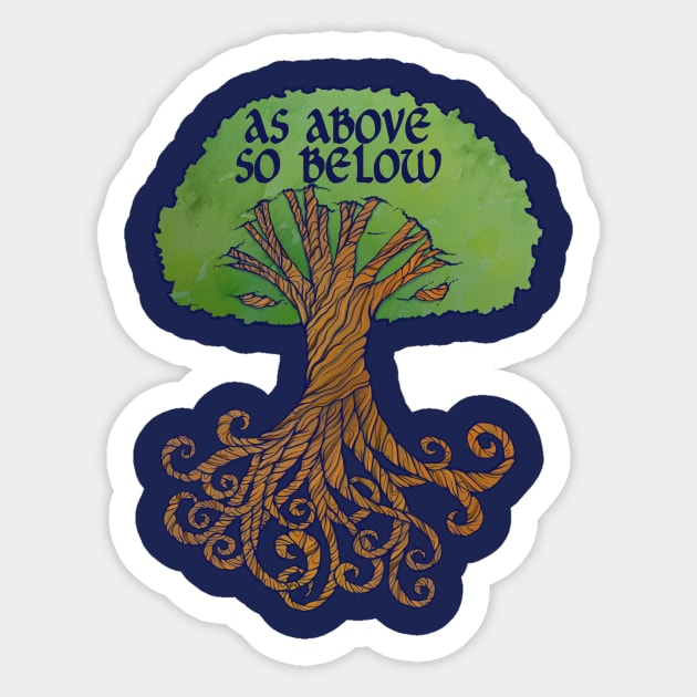 As above so below Sticker by bubbsnugg